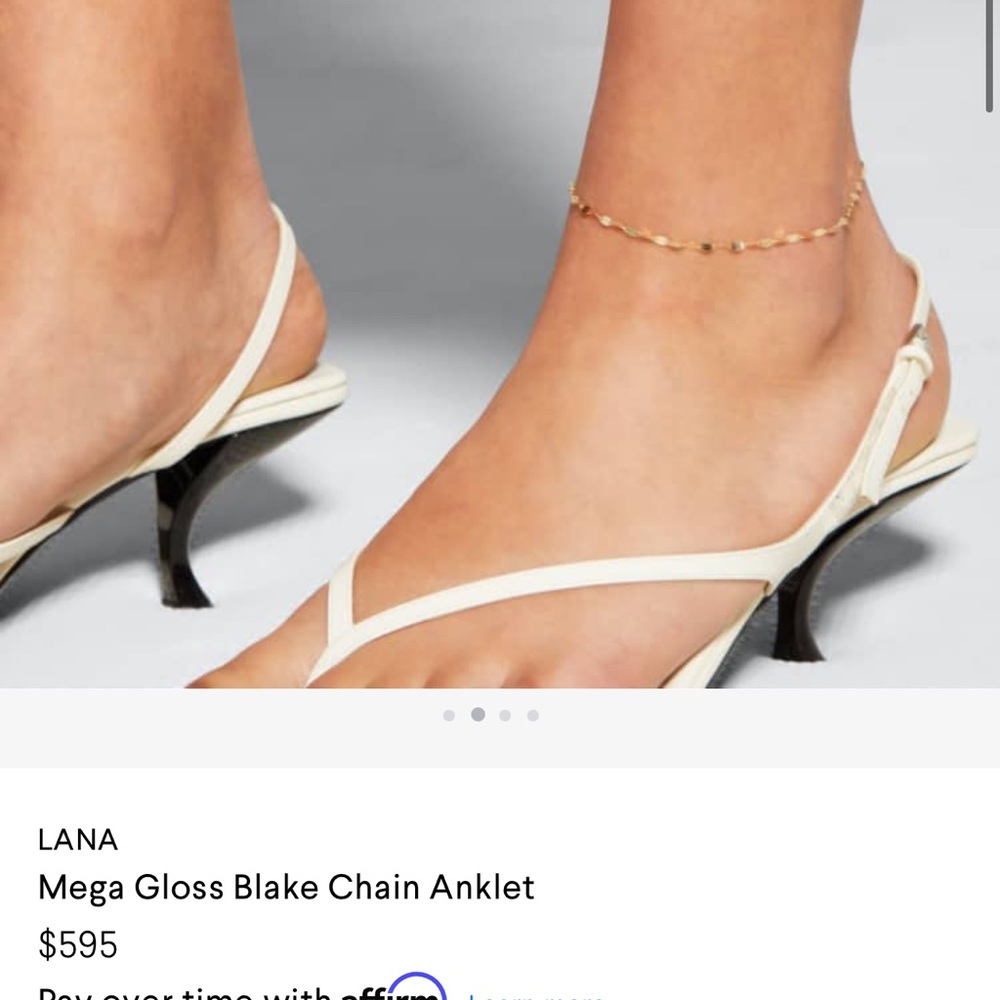 Lana 14k black chain anklet